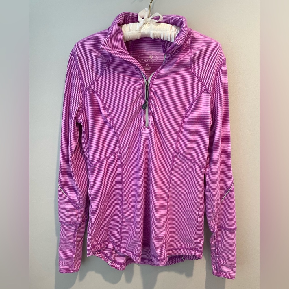 TANGERINE quarter zip performance top. Size S.